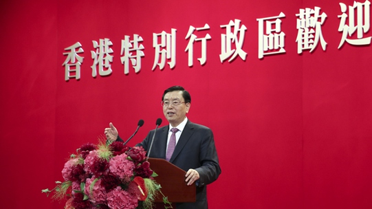 张德江参加香港社会各界欢迎晚宴并发表讲话