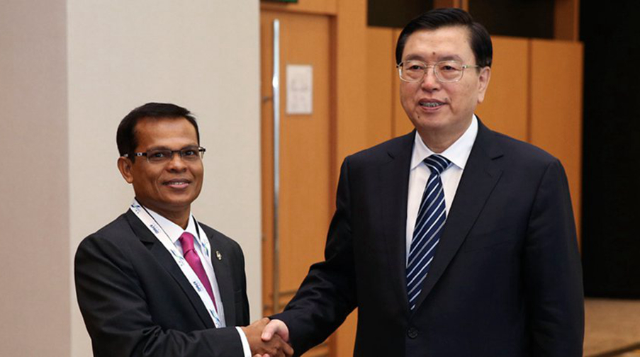 张德江会见马尔代夫议长玛斯赫