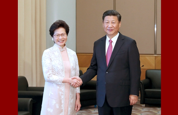 习近平会见林郑月娥和香港特区新任行政、立法、司法机构负责人