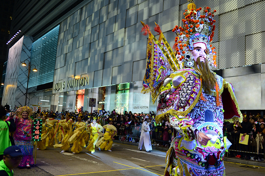 图集：2014年香港新春花车巡游举行