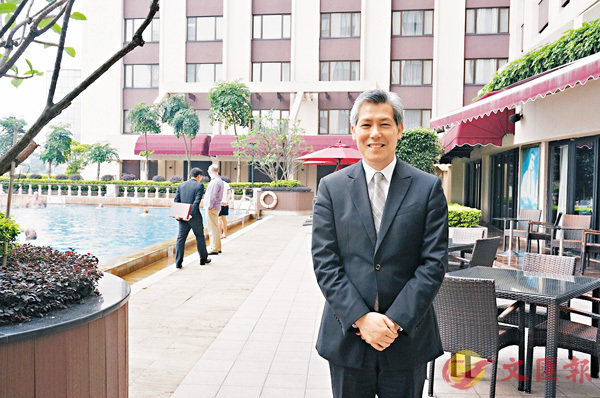 ■中國大酒店總經理林啟聰擁有超過30年的內地酒店從業經驗。  香港文匯報記者胡若璋 攝